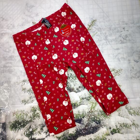 NWT Red Holiday Treats Leggings size Large - Picture 2 of 7